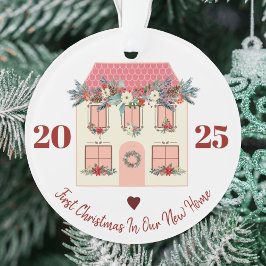 Ornamento Nova casa, primeira casa, família floral rústica e