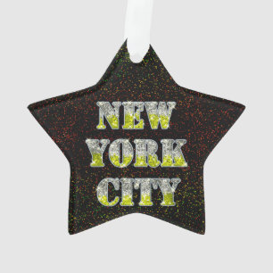 Ornamento Nova Iorque Silver Dourados Brilhos