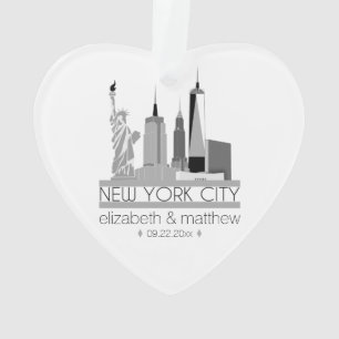 Ornamento Nova Iorque Skyline Wedding
