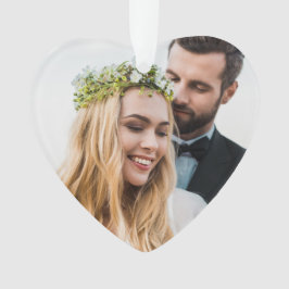 Ornamento Novo Vermelho de Foto de Natal