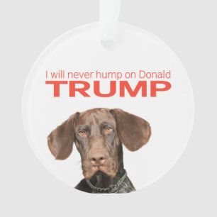 Ornamento Nunca vou bater no Donald Trump!