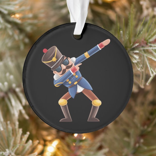 Ornamento Nutcracker de Natal com Dabbing Festa de Natal (Árvore)