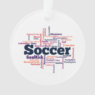 Ornamento Nuvem de Palavras de Futebol