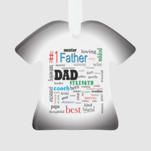 Ornamento Nuvem do Word de Melhor Pai