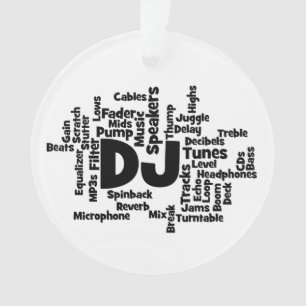 Ornamento Nuvem do Word DJ