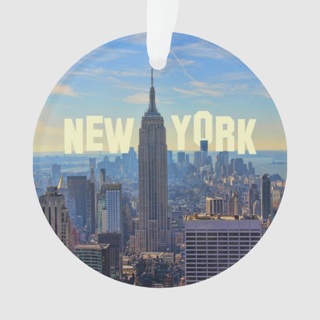 Ornamento NYC Skyline Emp Rua Building, World Trade 2C (Frente)