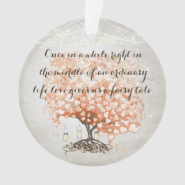 Ornamento O amor nos dá Casamento de Folhas de Coração de Le