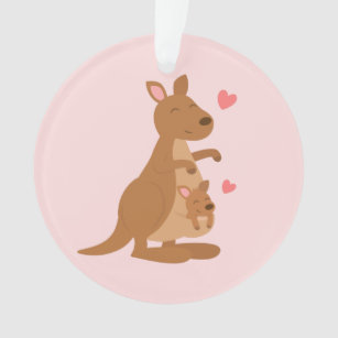 Ornamento O bebê bonito Joey do canguru caçoa a decoração da