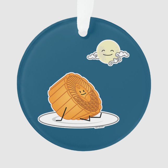 Ornamento O bolo lunar lunar do Festival de outono do Médio  (Frente)