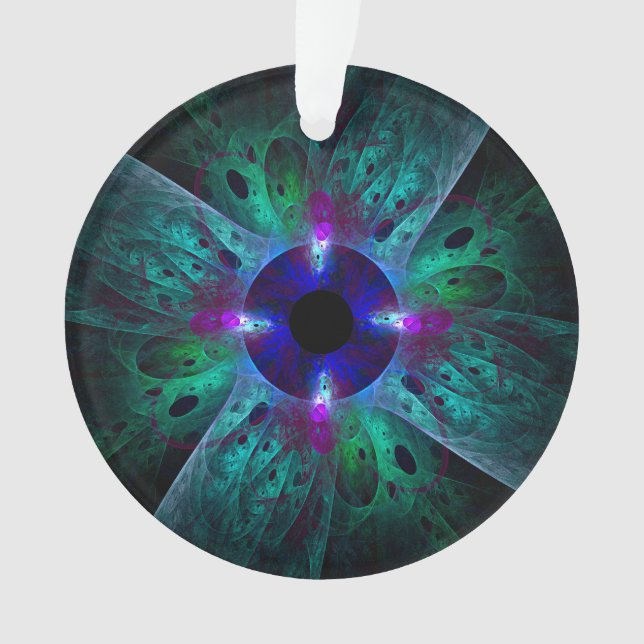 Ornamento O Círculo Acrílico De Abstrato de Olhos (Frente)
