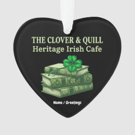Ornamento O Clover & Quill: Patrimônio Café Irlandês Celta