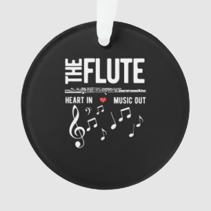 Ornamento O Coração Flute Na Música