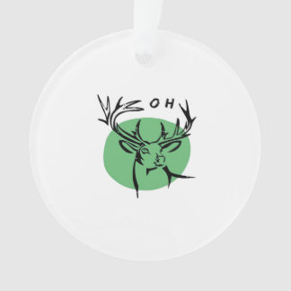 Ornamento O Dear O Dear Green Minimal ModernAcrylic Ornament