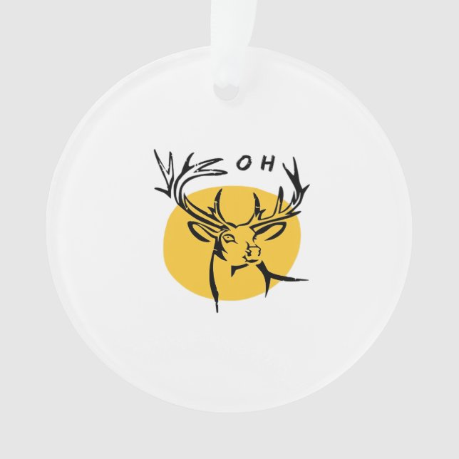 Ornamento O Dear O Dear Yellow Artistic Style (Frente)