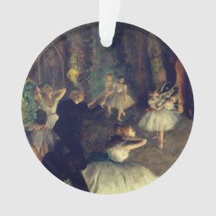 Ornamento O Ensaio do Ballet No Palco, por Degas: