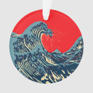 Ornamento O Excelente de Pop Hokusai Wave