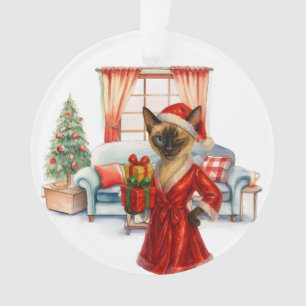 Ornamento O gato está boxeando no Natal