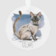 Ornamento O gato Siamese bonito que pinta | adiciona seu (Verso)