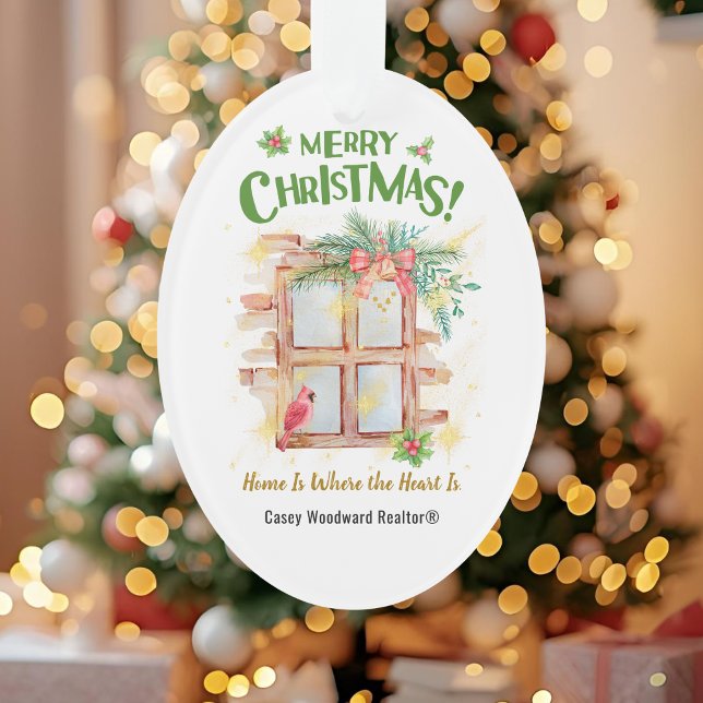 Ornamento O lar é onde está o coração | Imóveis Obrigado (Criador carregado)