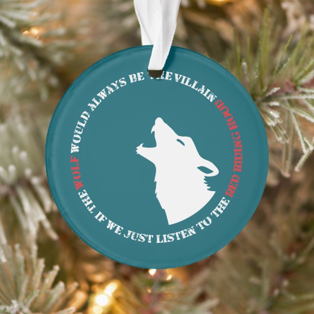 Ornamento O lobo seria sempre o vilão (Árvore)