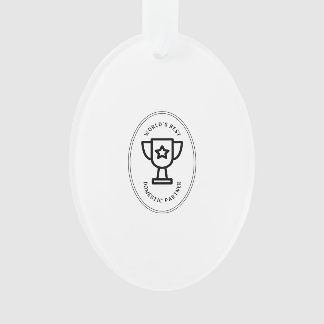 Ornamento O melhor parceiro doméstico do mundo (Frente)