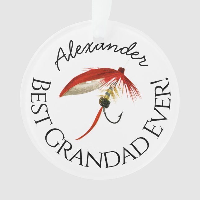 Ornamento O melhor vovô de sempre! Pescadores de peixes de m (Frente)