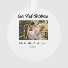 Ornamento O nosso primeiro casal de Natal - nome fotográfico