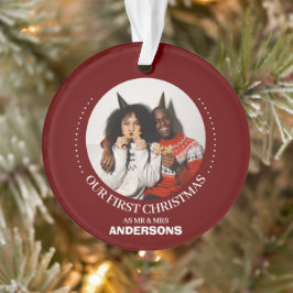 Ornamento O nosso primeiro Natal, Sr. e Sra. Novamente elega