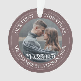 Ornamento O nosso primeiro Natal, Sr. e Sra. Novamente elega