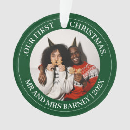 Ornamento O nosso primeiro Natal, Sr. e Sra. Novamente elega