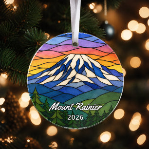 Ornamento O personalizado Mont Rainier Parque Nacional Acríl
