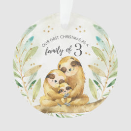 Ornamento O Primeiro Natal Lento Como Uma Família De Três