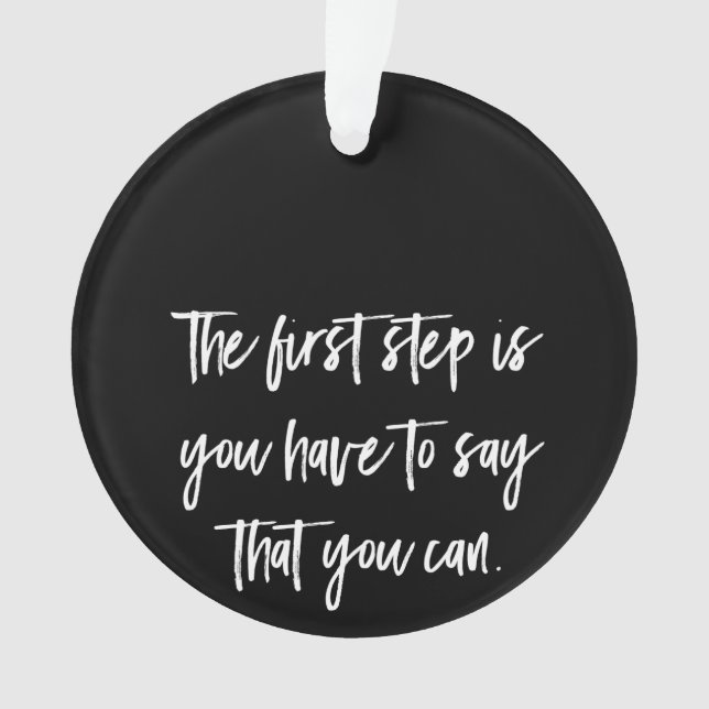 Ornamento O primeiro passo é dizer que pode (Frente)