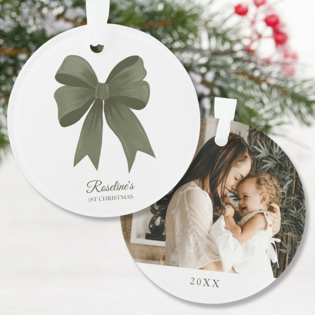 Ornamento O primeiro presente de Natal do bebê para a nova m (Baby's 1st Christmas)