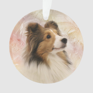 Ornamento O Sable Sheltie enfrenta
