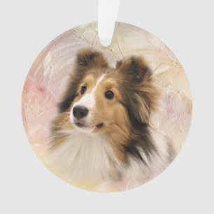 Ornamento O Sable Sheltie enfrenta
