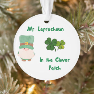 Ornamento O Sr. Leprechaun no Patch de Véu sobre um