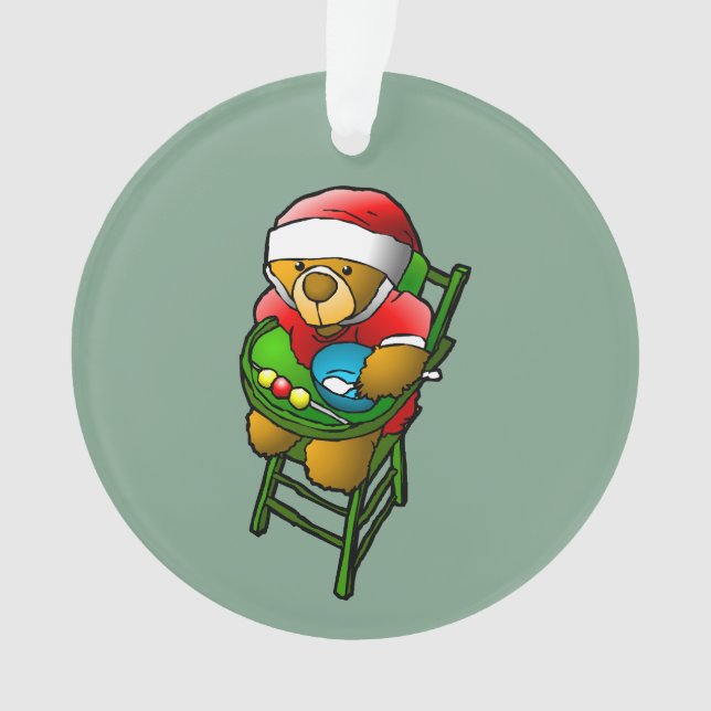 Ornamento O ursinho de Natal (Frente)