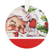 O vintage do visco do azevinho do papai noel