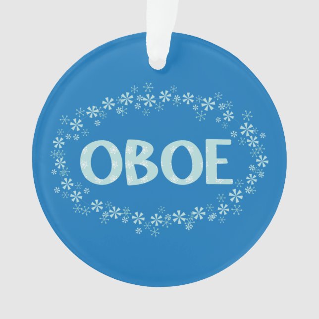 Ornamento Oboe Winter Snowflakes (Frente)