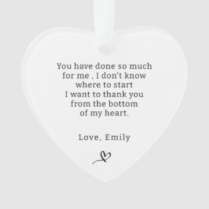 Ornamento Obrigado Presente Presente Personalizado Por Um Am