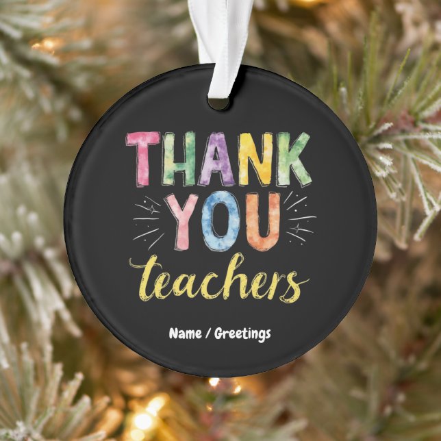 Ornamento Obrigado Professores e Estudantes - Presente de Gr (Árvore)