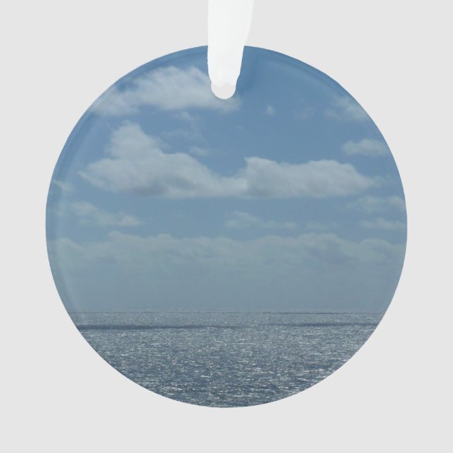 Ornamento Oceano Azul do Mar de Caribe Sunny (Frente)