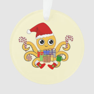 Ornamento Octopus No Natal