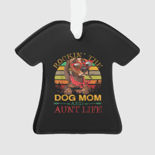 Ornamento Óculos De Dachshund Rockin Dog Mãe Presente Para T