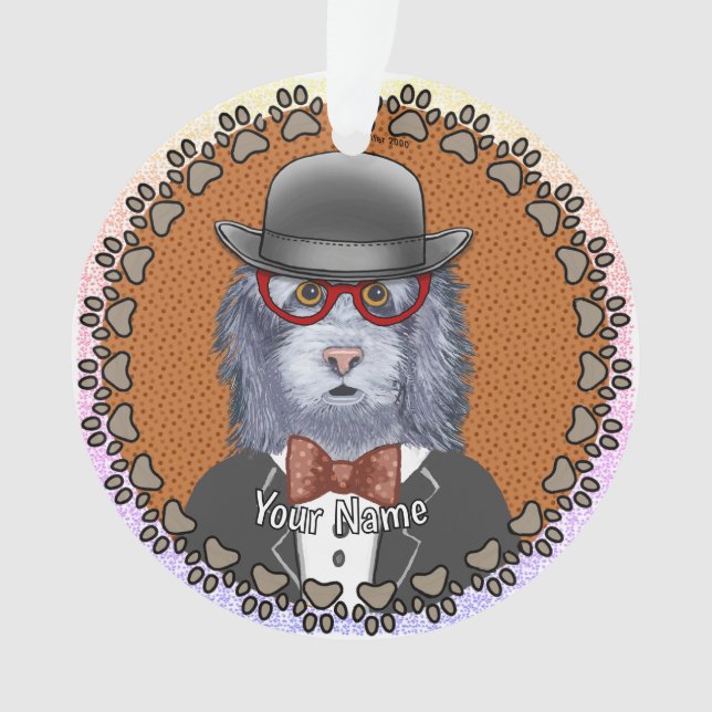 Ornamento Óculos de SheepDog (Frente)