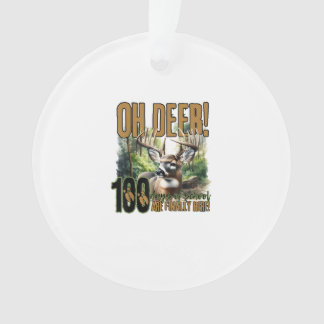 Ornamento Oh Deer 100 Days Of School Deer HuAcrylic Ornament