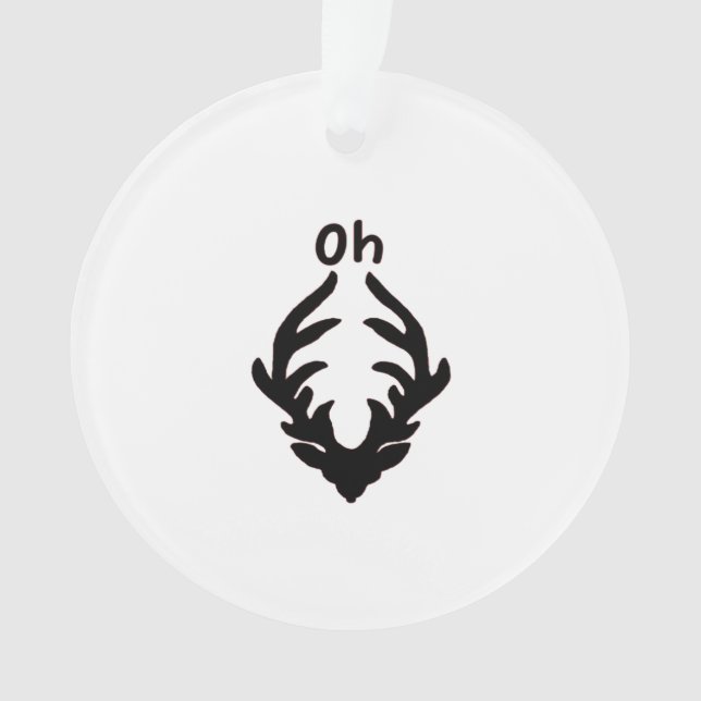 Ornamento Oh Deer Artistic Clean Style (Frente)