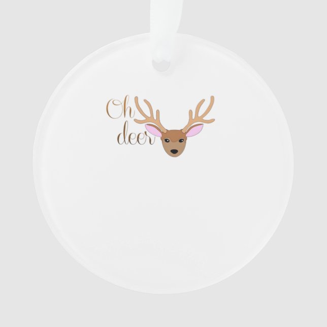 Ornamento Oh Deer Artistic Style Acrylic Ornament (Frente)
