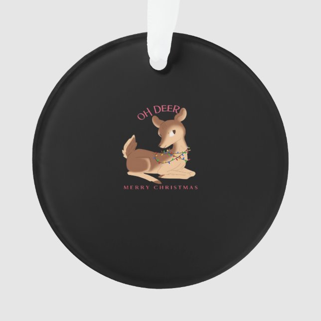 Ornamento Oh Deer Christmas Modern Design (Frente)